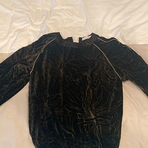 Gorgeous black and gold velvet Chloe blouse. Beautiful detailing.